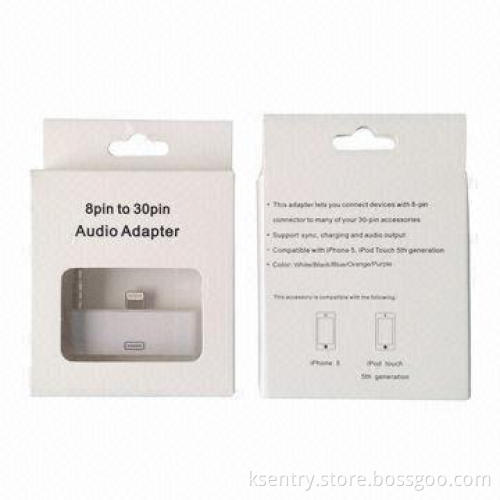 OEM 8pin to 30pin Audio Adapter for iPhone5, 5S, 5C Lightning Audio Adapter, Supports iOS 7.0